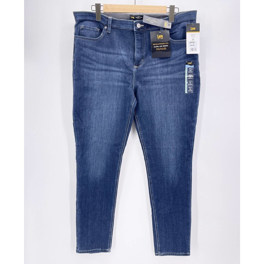 Lee Womens Size 18 Skinny Jeans Dark Wash Ultra Lux Stretch NEW with Tags